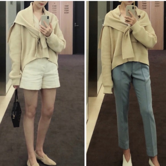 LE17SEPTEMBRE CONVERTIBLE RIBBED COTTON CARDIGAN - Picture 4 of 4